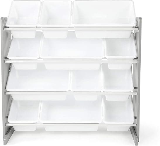 Lennox Furniture Toys Storage Organizer 12 bin in Grey thumbnail 3