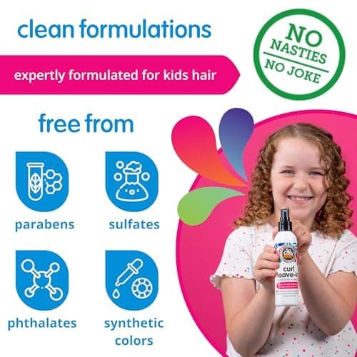 So Cozy Leave In Conditioner Spray (8 Fl Oz) Paraben-Free Detangler for Kids' Curly Hair, Deep Conditioner & Tangle-Free Curls, Gentle & Nourishing with Keratin, Vitamin B5, Olive Oil & Jojoba Oil thumbnail 5
