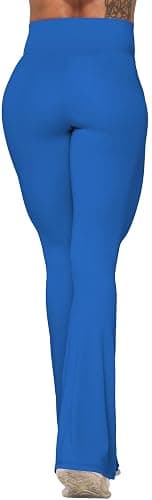 Sunzel Flare Leggings, Crossover Yoga Pants with Tummy Control, High-Waisted and Wide Leg thumbnail 2