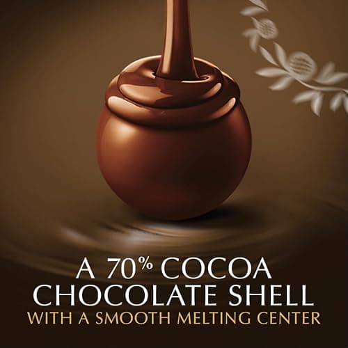 Lindt LINDOR 70% Extra Dark Chocolate Truffles, Dark Chocolate Candy with Smooth, Melting Truffle Center, Great for Gift Giving, 5.1 oz. Bag (6 Pack) thumbnail 7