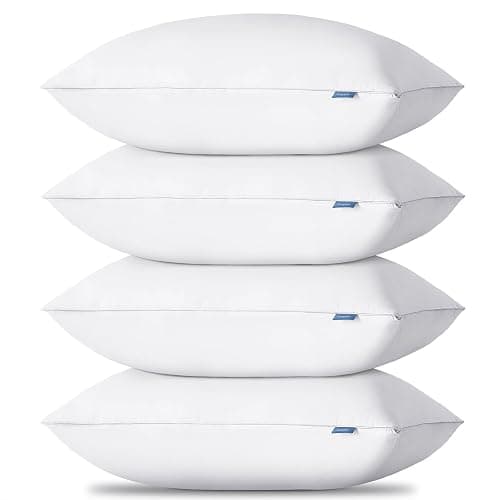 CozyLux Bed Pillows Standard Size Set of 4, 18" x 26", Medium Support | Soft Supportive Down-Alternative Pillows for Side, Back & Stomach Sleepers, OEKO-TEX Certified, Hotel Quality, Washable - Image 1
