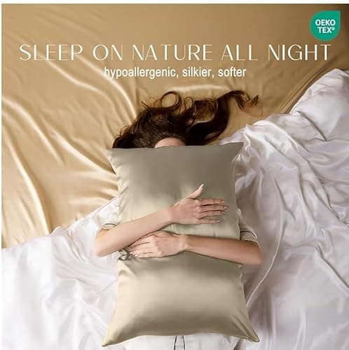 ZIMASILK 100% Pure Mulberry Silk Pillow Cases for Hair and Skin, Queen | Soft, Hypoallergenic & Smooth, Both Sides Grade 6A Silk, Hidden Zipper, Gift for Women Men, 1pc (Queen 20"x30", Taupe) thumbnail 3