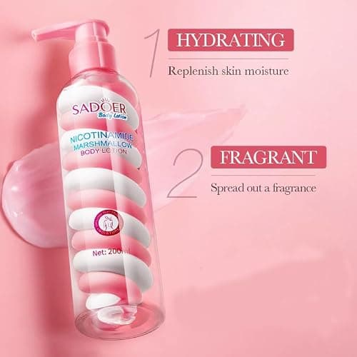 VKAMOSO Nicotinamide Marshmallow Body Lotion, 200ml, Pink thumbnail 5