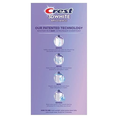 Crest 3DWhite Brilliance Deep Stain Remover Brilliant White Toothpaste - 3.1oz/2pk thumbnail 11