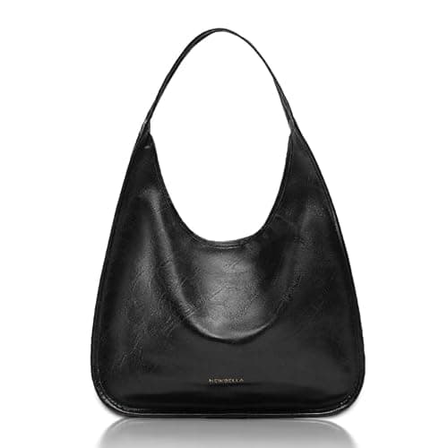 NEWBELLA Hobo Purse, PU Leather Shoulder Bag, Tote Handbag for Work and Travel - Image 1
