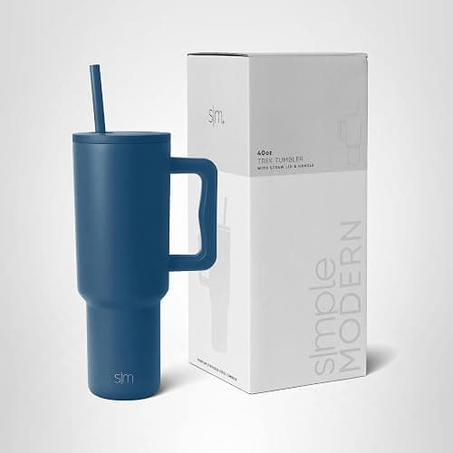 Simple Modern 40 oz Trek Tumbler with Handle and Straw Lid | Cup Holder Friendly Insulated Stainless Steel Travel Mug | Slumberland thumbnail 10