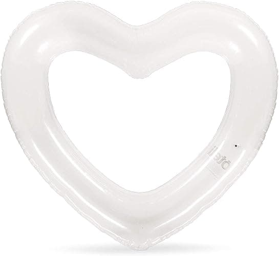The Original Heart Pool Floats for Adults by LOTELI – Thicker & Stronger – Large Inflatable Pool Floats for Parties Bachelorette Wedding Float – River Lake Beach Raft - Durable & Easy to Inflate - Clear - 1 Pack thumbnail 4