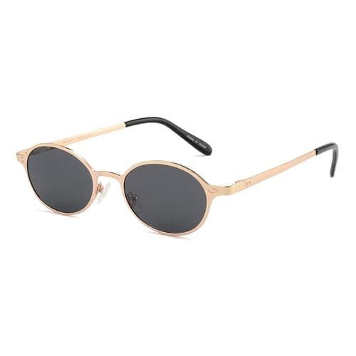 VIVIENFANG Polarized Retro Oval Sunglasses Womens Men Trendy 2026, Vintage Narrow Round Shades Chic 80 90s Sun Glasses VF2253 - Image 1