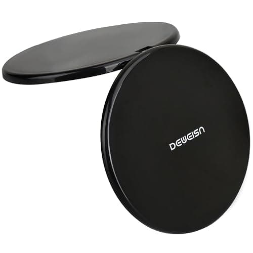 deweisn Magnifying Compact Cosmetic Mirror Elegant Pocket Handheld Makeup Mirror with Powerful 10x Magnification and 1x True View Mirror for Travel or Your Purse - Black thumbnail 5