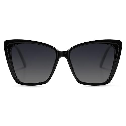 SOJOS Trendy Polarized Sunglasses For Women Retro Womens Oversized Square Cat Eye Sun Glasses UV Protection SJ2206 - Image 1