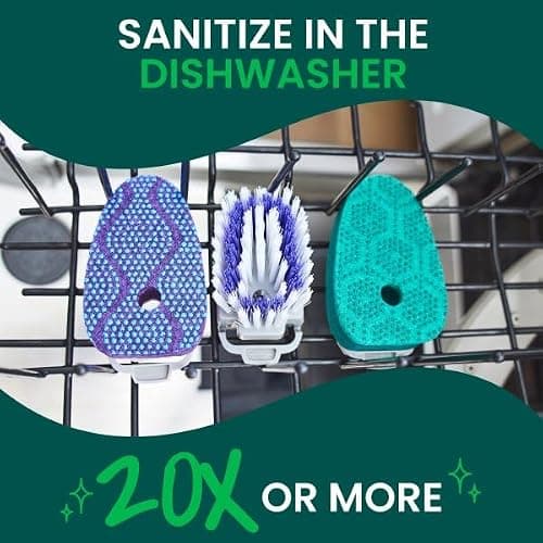 Scotch-Brite Odor Resist Soap Control Dishwand Brush, Non-Scratch Cleaning Brush with Scraper, Stands Upright, 1 Pack thumbnail 7