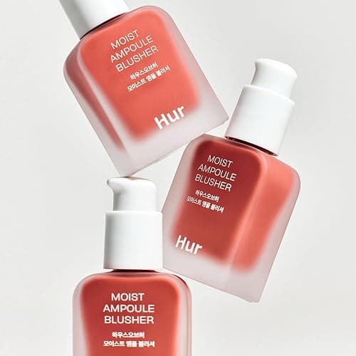 House of Hur Moist Ampoule Blusher with 50% Moisture Essence | Hydrating & Long-Lasting Blush | 0.33 fl. oz. (9 Shades) - Peach Coral thumbnail 2