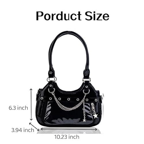 Uchyius Kawaii Ita Bag, PU Leather Shoulder Bag with Insert Anime Badge Display, Y2k Purse Pin Display Crossbody Bags thumbnail 4