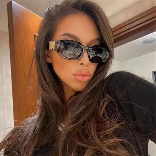 FEISEDY Retro Trendy Rectangle Sunglasses Women Men Vintage 90s Small Narrow Square Sunglasses B2322 thumbnail 3