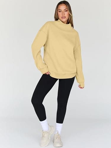 Trendy Queen Womens Oversized Sweatshirts Turtleneck Pullover Long Sleeve Hoodies Tops Fall Fashion Outfits 2025 Clothes thumbnail 5