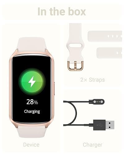 Amzhero Health Fitness Tracker with 24/7 Heart Rate, Blood Oxygen, Blood Pressure, Sleep Tracker, 5ATM Waterproof Activity Trackers with Step Tracker, Pedometer (S & L Bands Included) - Starlight thumbnail 7