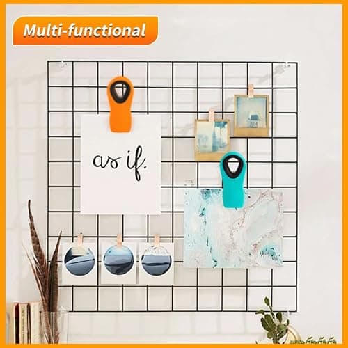 Hedameili Chip Clips (10pcs Colored: Black, Orange, Blue, Green, Gray) Magnetic Bag Clips with Silicone Textured Mouth and Embedded Magnets thumbnail 5