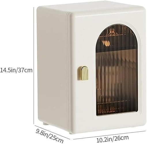 TPTBON Makeup Organizer with 3 Adjustable Layers, Skincare & Cosmetic Storage Box for Vanity, Bathroom, Bedroom Desk(White) thumbnail 3