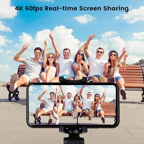 Vamvo Magnetic Selfie Monitor Screen for iPhone & Android, 4K Wireless Vlog Screen with Remote, 180° Rotation & Screen Mirroring Content Creator Essentials for TikTok, YouTube Live Streaming (White) thumbnail 3