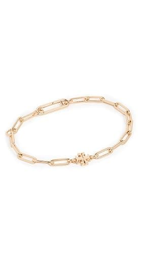 Tory Burch Women's Good Luck Chain Bracelet, Tory Gold, One Size - Image 1