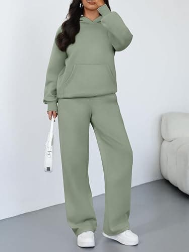 Trendy Queen 2 Piece Lounge Sweat Sets Plus Size Fall Fashion Matching Sweatsuits Wide Leg Pants Travel Outfit Winter Clothes thumbnail 6