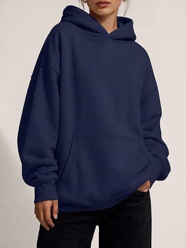 Trendy Queen Women Oversized Hoodies Fall Outfits | Gentle Skin Feel, Aesthetic Drop Shoulder, Large Kangaroo Pocket, Seamless Daily Outfit Match thumbnail 2