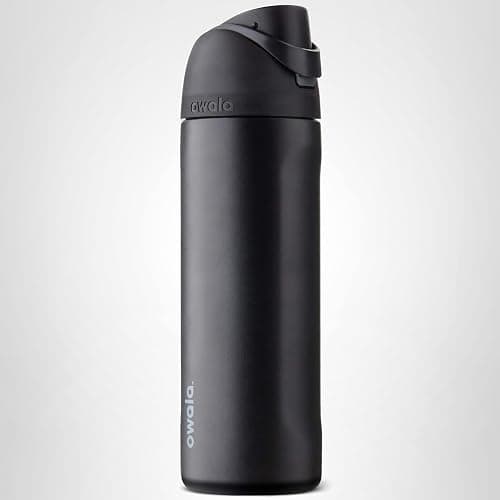 Owala FreeSip Insulated Stainless Steel Water Bottle with Straw, BPA-Free Sports Water Bottle, Great for Travel, 24 Oz, Very, Very Dark thumbnail 8