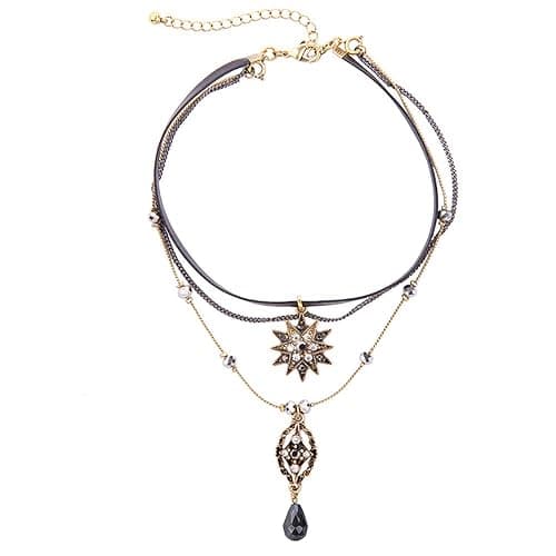 Casvno Choker Necklaces for Women, Layered Stars Pendant Necklace Jewelry - Image 1