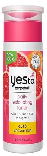 Yes To Grapefruit Daily Exfoliating Toner, Brightening Formula To Retexturize & Brighten Your Skin, With AHAs, BHAs, Vitamin C, & Antioxidants, Natural, Vegan & Cruelty Free, 4 Fl Oz - Image 1
