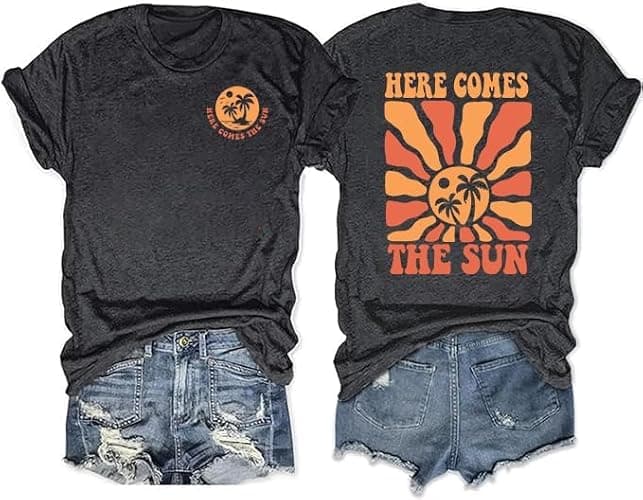 YHHR Womens Hawaiian Shirts Summer Casual Beach Sunshine Tropical T-Shirt Graphic Tees Short Sleeve Tops thumbnail 5