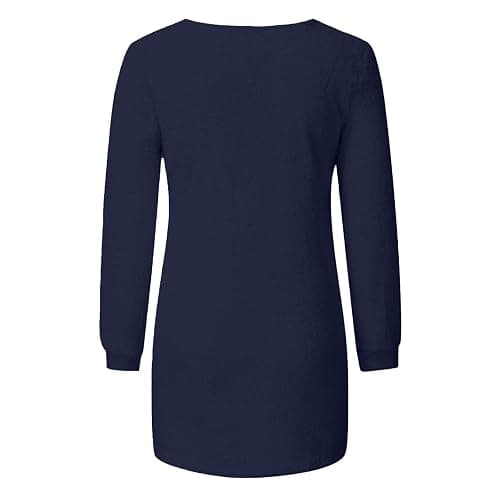Sweaters for Women Fashion Long Sleeve Tunic Tops Lightweight V Neck Sweater Dressy Casual Plus Size Womens Clothing thumbnail 4