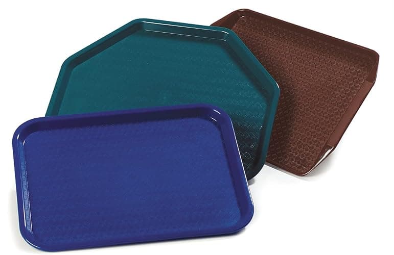 Carlisle FoodService Products CT121603 Café Standard Cafeteria / Fast Food Tray, 12" x 16", Black - Black - 1 thumbnail 8