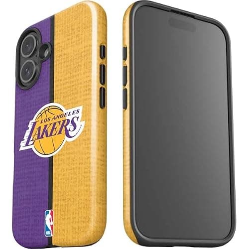 Skinit Impact Phone Case Compatible with iPhone 16 - Officially Licensed NBA Los Angeles Lakers Canvas Design thumbnail 4