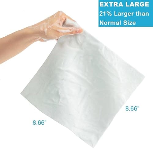 HYGIENJOY-21% Larger,No Rinse Bathing Wipes for Adults-Rinse Free Bath Sponges,Soap Infused,Dry Shower Wipes for Elderly,For Camping,Hiking,GYM,Post Surgery Must Haves, (25 Counts) thumbnail 2
