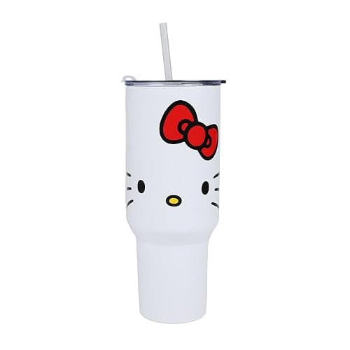 Bioworld Hello Kitty 40 Oz. Stainless Steel Tumbler With Leak-Proof Lid thumbnail 4