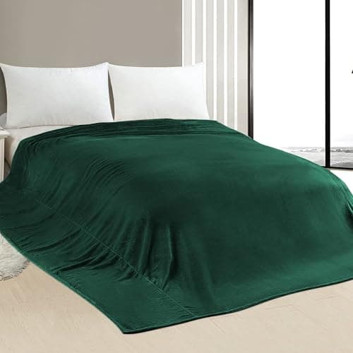 Oversized Blanket 120x120 Inches, Giant Huge Companion for Bed, Sofa, Travel and Camping, Extra Large Big Soft Blanket Fits The Whole Family and Outdoor Campaign, Forest Green thumbnail 2