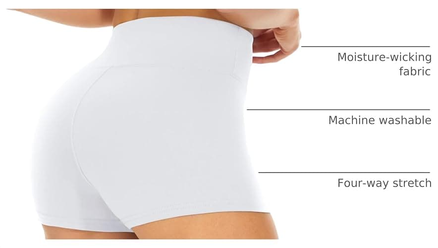GAYHAY High Waisted Biker Shorts for Women - 8"/5"/3" Soft Black Spandex Shorts for Workout Volleyball Yoga Dance thumbnail 4