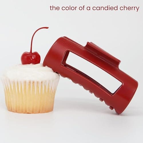 Mello Hair Claw Clip – Flexible Hair Clip for All Hair Types, Durable Strong Hold, Non-Slip Matte Finish, Claw Clips for Girls & Women, Perfect for Everyday Hair Styling, Made in Korea (Red) thumbnail 6