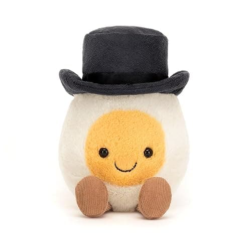 Jellycat Amuseables Boiled Egg Groom Stuffed Toy, 5.5 inches - Food Plush - Fun Wedding & Engagement Gift thumbnail 4