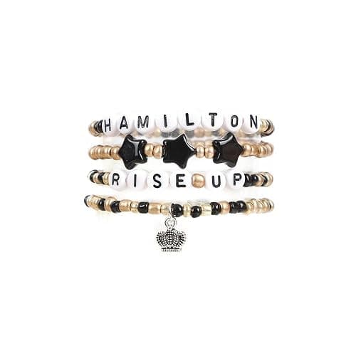 Byqone 4Pcs Broadway Musical Bracelet Merch for Hamilton Lover Gifts, Rise Up Bracelet Gifts for Girl Woman Men - Image 1