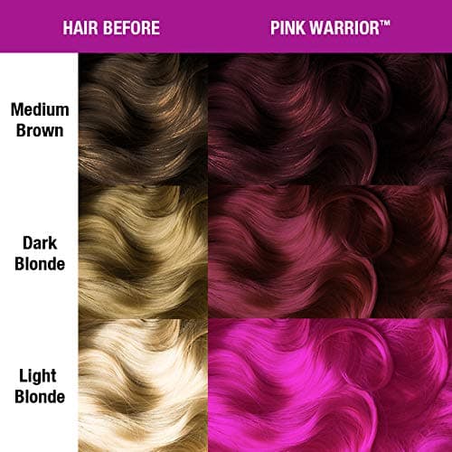 Manic Panic Semi Permanent Pink Warrior Hair Dye, 4 oz | Medium Pink, Cool Undertones, Berry Tones on Dark Hair, Vegan, Ammonia-Free & Cruelty-Free, Lasts 4-6 Weeks, Developer-Free thumbnail 5