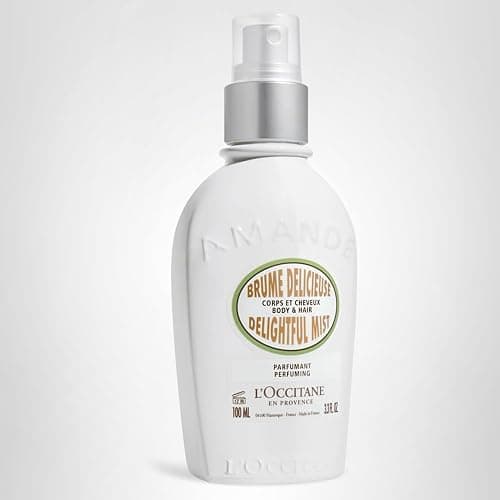 L'OCCITANE Almond Hair & Body Mist, Lightweight Hydrating Fragrance Spray | Hydrating glow finish, sweet gourmand vanilla scent, silky layerable scent, refreshes hair & skin, softens, daily self-care thumbnail 10