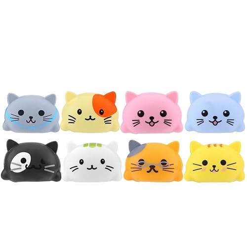 POENVFPO Musical Scale Touch Sensitive Music Piano Learning Toy Fun Cats Dogs Set for Kids Adults, Silicone Kittens Puppies Toy Gift for Friends, Colorful Set of 8 (Cat) thumbnail 6