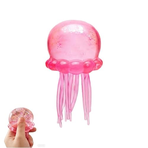 Jellyfish Squishy, Jelly Fish Design Squeeze Stress Ball,Fidget Stress Fuzz Ball,Sensory for Anxiety Stress Party Favors - Image 1