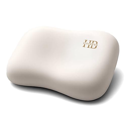 HighBeds Side Sleeper Pillow – Soft Ergonomic Cervical-Neck-Pillow for Neck Pain Relief, Ice Silk Zipperless Pillowcase, Eco Friendly and Durable Material (White) - Image 1