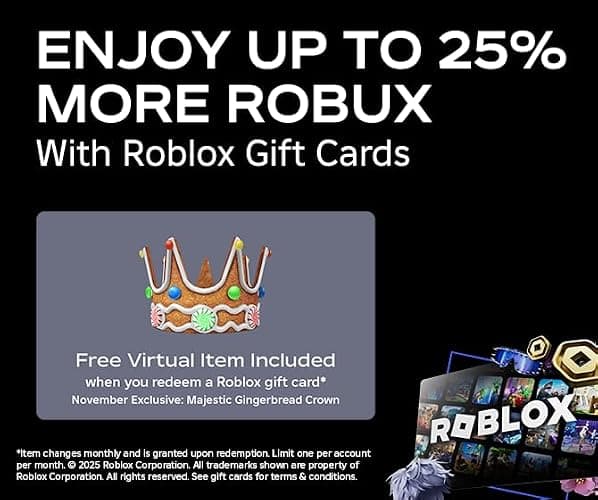 Roblox $50 Physical Gift Card [Includes Free Virtual Item] [Redeem Worldwide] thumbnail 3