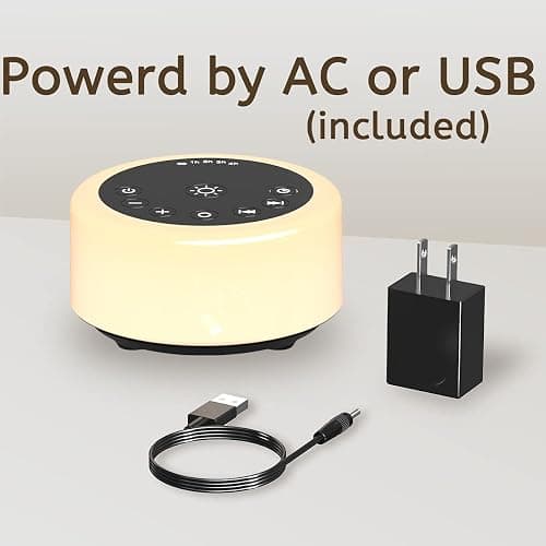 Soother Sleep Sound Machine Night Light White Noise Machine with 30 Soothing Sounds & 12 Color Night Lights for Baby Kids Adults Brown Noise Machine with Timer & Continuous Play for Home Travel Office thumbnail 6
