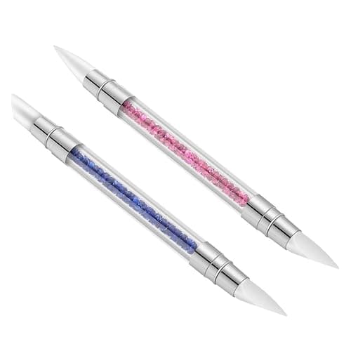 5 Pcs Nail Art Sculpture Pen Dual Tipped Silicone Nail Tool Rhinestone Nail Polish Carving Pen Rubber Tip Nail Brushes thumbnail 7