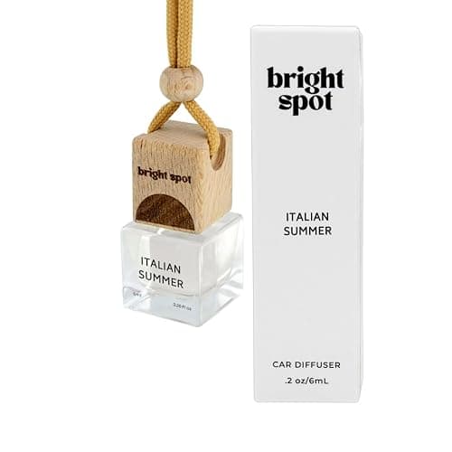 Bright Spot 120 Day Car Air Freshener - Long Lasting Citrus, Bergamot, Woods, Amber Scent for Auto and Home - Non-Toxic Refillable Hanging Diffuser - Image 1