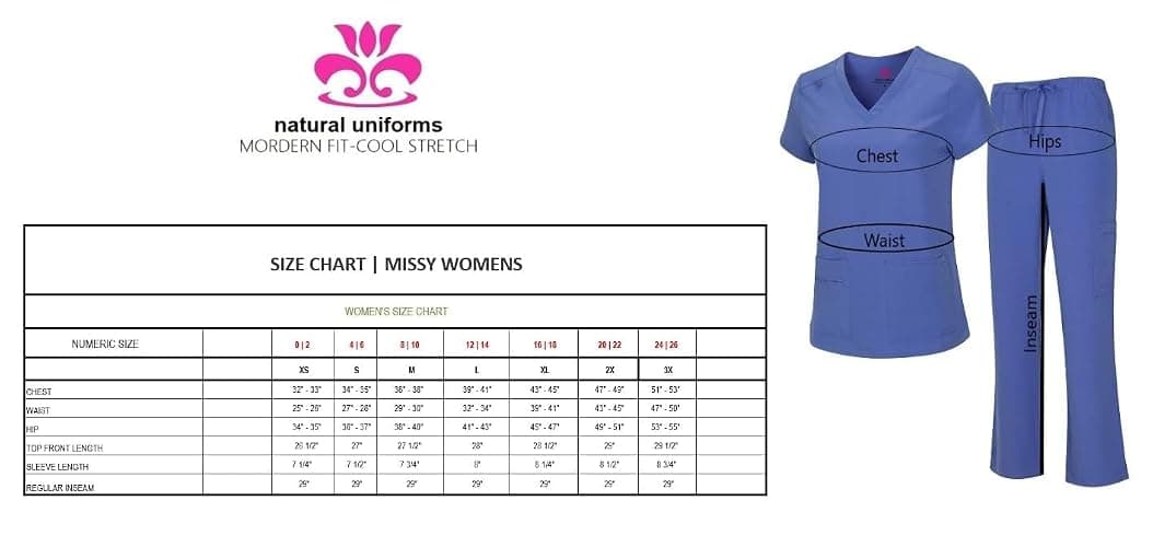 Natural Uniforms Women's Cool Stretch V-Neck Top and Cargo Pant Scrub Set with Regular and Petite Sizes thumbnail 6
